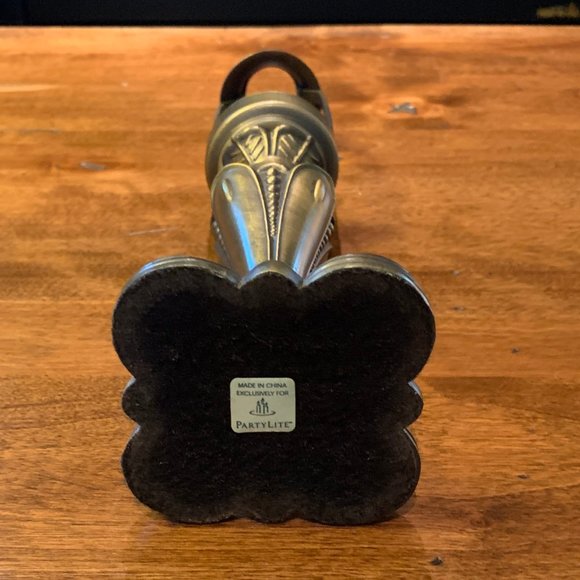 PartyLite Hydrangea Tiffany Style Stained Glass 2 Pc Tea Light Candle Holder - Picture 9 of 12